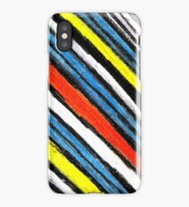 Colored Stripes (original drawing) iPhone Case