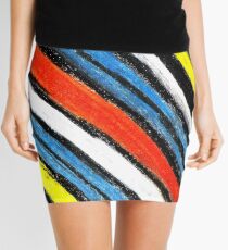 Colored Stripes (original drawing) Mini Skirt