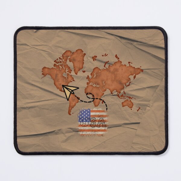 Item preview, World old map - destination USA designed and sold by RinaGArt.