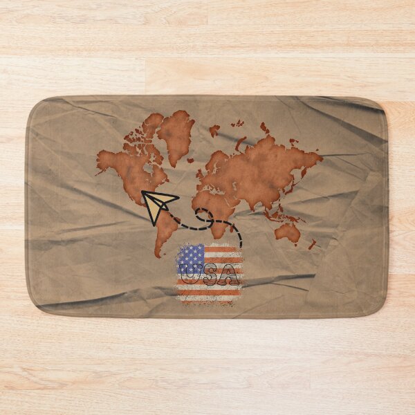 Item preview, World old map - destination USA designed and sold by RinaGArt.