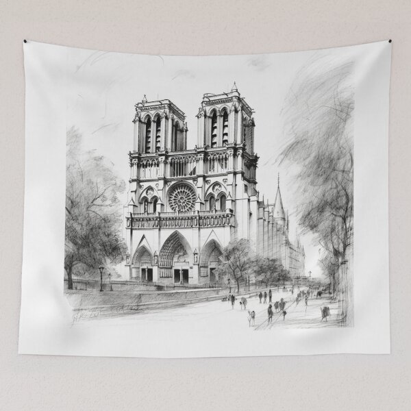 Item preview, Notre Dame Cathedral - Paris designed and sold by Sketch-Shack.
