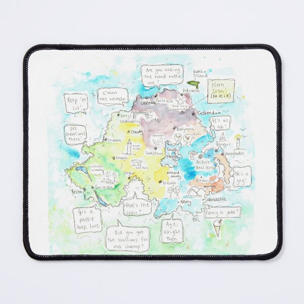 Item preview, Norn Iron fun and quirky map. Northern Ireland. designed and sold by DebTheZeb.
