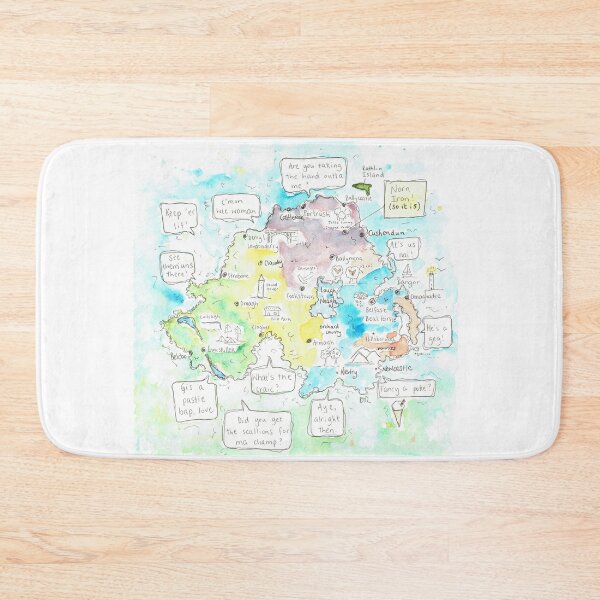 Item preview, Norn Iron fun and quirky map. Northern Ireland. designed and sold by DebTheZeb.