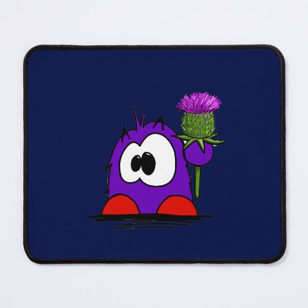 Item preview, Scottish Thistle - Bert Funny Purple Cartoon Illustration designed and sold by Yeomans Cartoons.