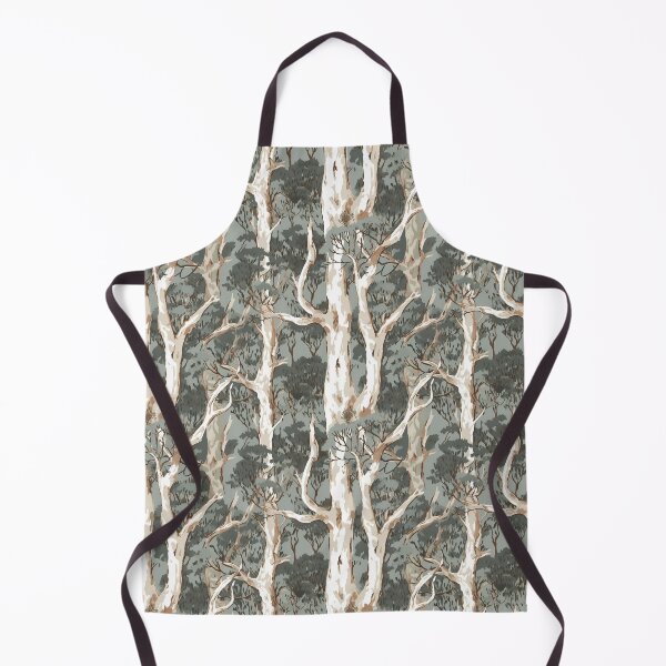Item preview, Beautiful Native Australian wallpaper for bookcovers and homewares. Moonah Paperbark forest print, tangled eucalypt branches, knotty trunks, tree sihouettes 7 designed and sold by NatTex.