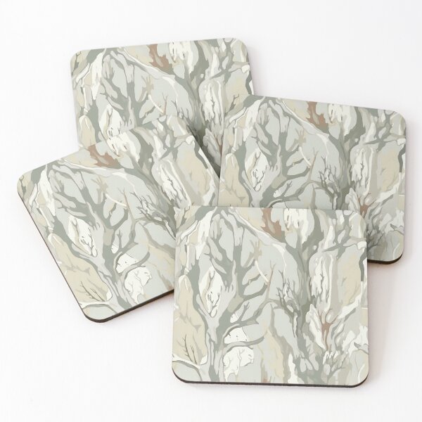 Item preview, Beautiful Native Australian wallpaper for bookcovers and homewares. Light Moonah Paperbark forest print, tangled eucalypt branches, knotty trunks, tree sihouettes 1 designed and sold by NatTex.