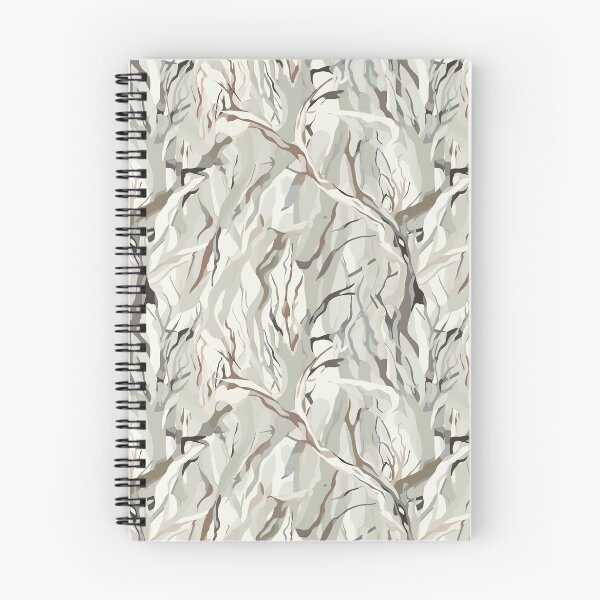 Item preview, Beautiful Native Australian wallpaper for bookcovers and homewares. Light Moonah Paperbark forest print, tangled eucalypt branches, knotty trunks, tree sihouettes 5 designed and sold by NatTex.