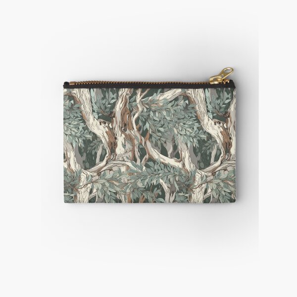 Item preview, Beautiful Native Australian wallpaper for bookcovers and homewares. Light Moonah Paperbark forest print, tangled eucalypt branches, knotty trunks, tree sihouettes 7 designed and sold by NatTex.