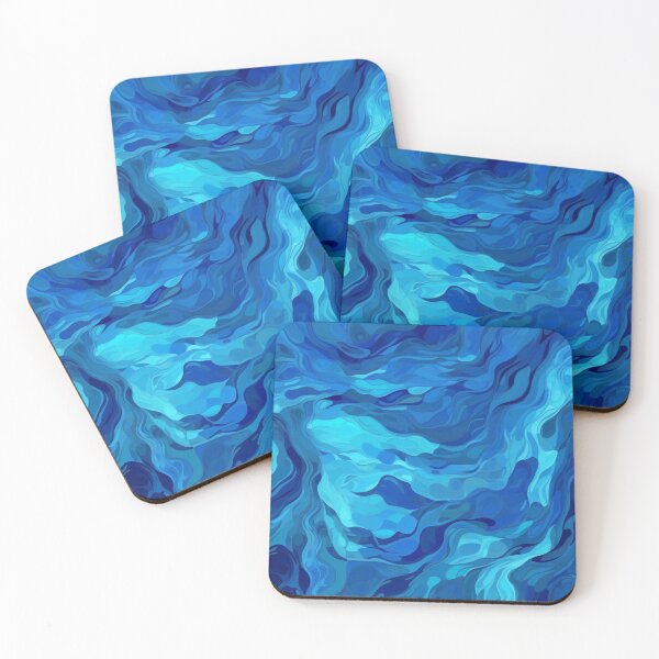 Item preview, Oceanic Elegance: Swirly Blue Underwater Wavy Design designed and sold by BeHappyGoLucky.
