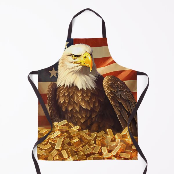 Item preview, American Capitalist Bald Eagle Protecting its nest of gold designed and sold by SweetWhiskers.