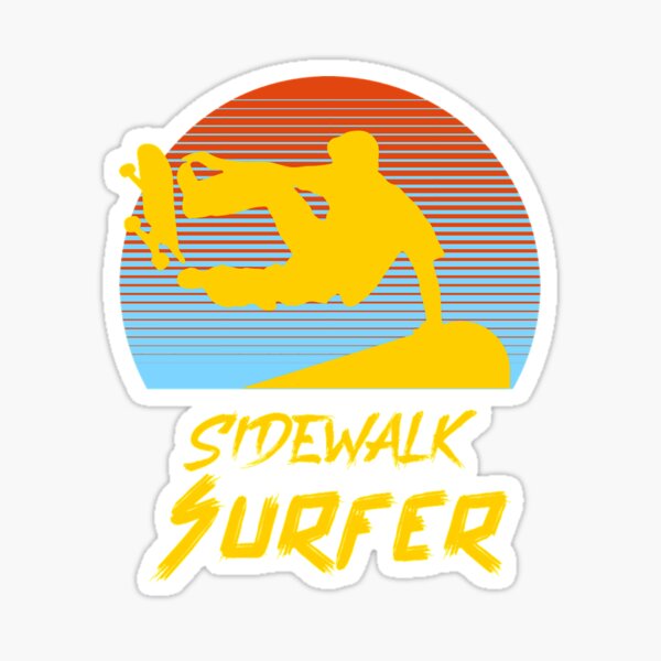 Sidewalk Surfer - Surf Skateboarding Design