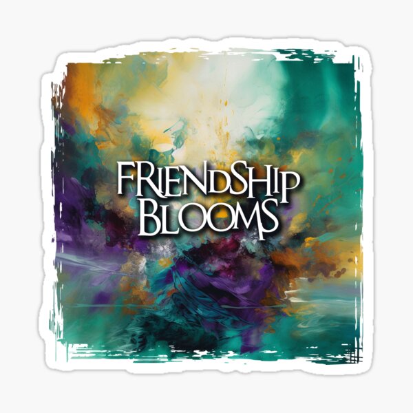 Friendship Blooms Abstraction Expressionism Sticker