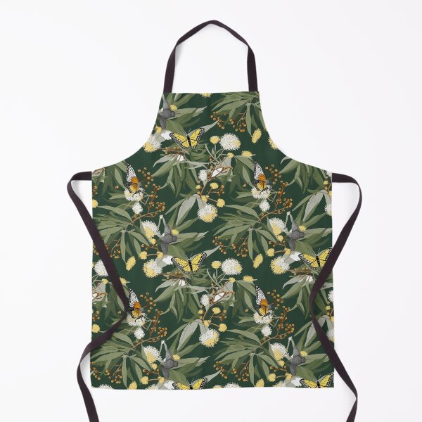 Item preview, Beautiful Native Australian wallpaper for bookcovers and homewares. Floral blooms of wattle and eucalypt leaves with butterflies and insects 6 designed and sold by NatTex.