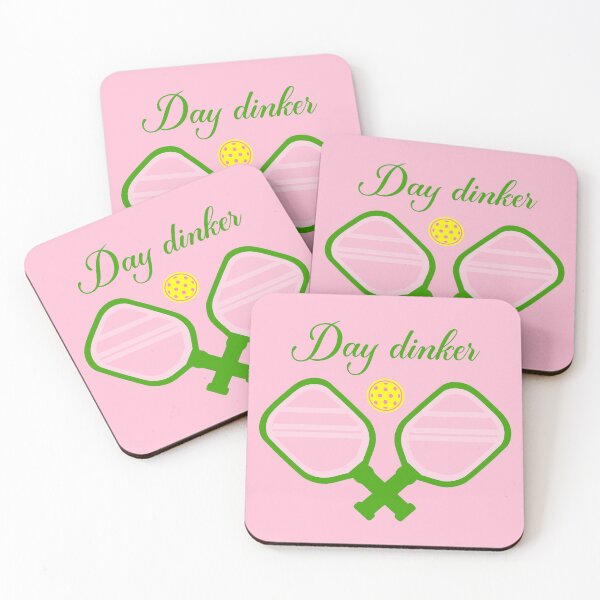 Item preview, Day DINKer - Funny PICKLEBALL player gift - DINK responsibly - pickleball paddle - I LOVE PICKLEBALL pink PREPPY green designed and sold by originalsusie.