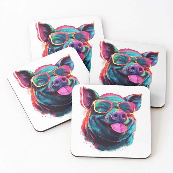 Item preview, pig, fun, fun pig, pig cartoon, pattern, colorful cartoon, fun cartoon, color explosion, pig cases, pig skins designed and sold by FabrikPrint.