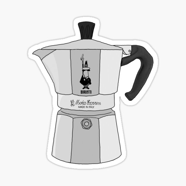 Bialetti Coffee Metal Moka Pot Sticker