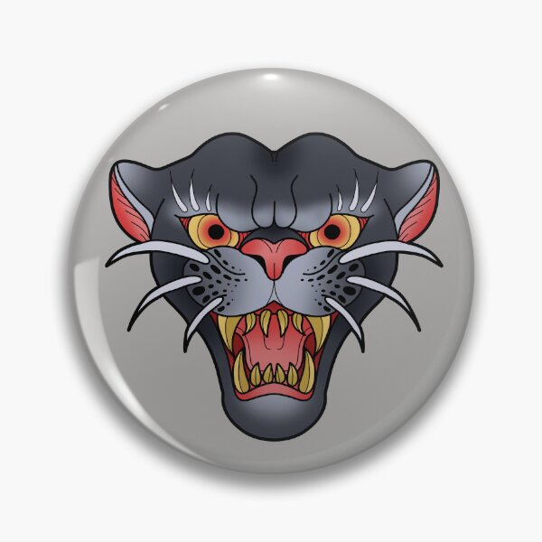 Item preview, Panther Head Traditional Tattoo designed and sold by Xyluxus.