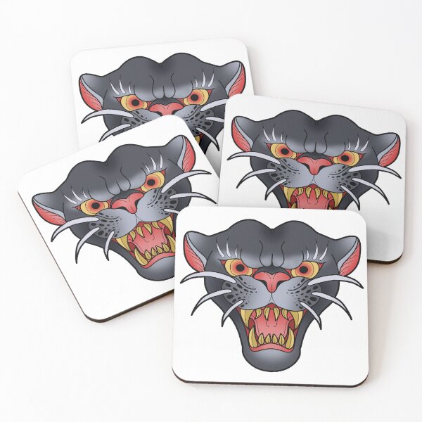 Item preview, Panther Head Traditional Tattoo designed and sold by Xyluxus.