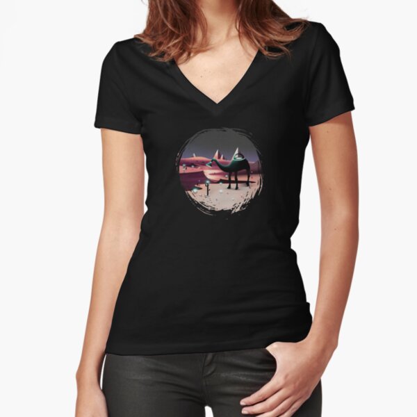 Watering the Desert Tailliertes T-Shirt mit V-Ausschnitt