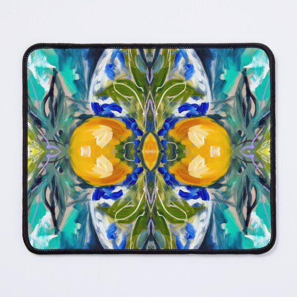Item preview, Amalfi Coast Lemons, Turquoise, Blue, Yellow Abstract Pattern,  designed and sold by theUrbanPixelco.