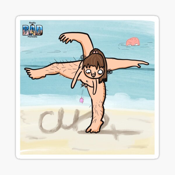KN Sally does Yoga On The Beach Sticker