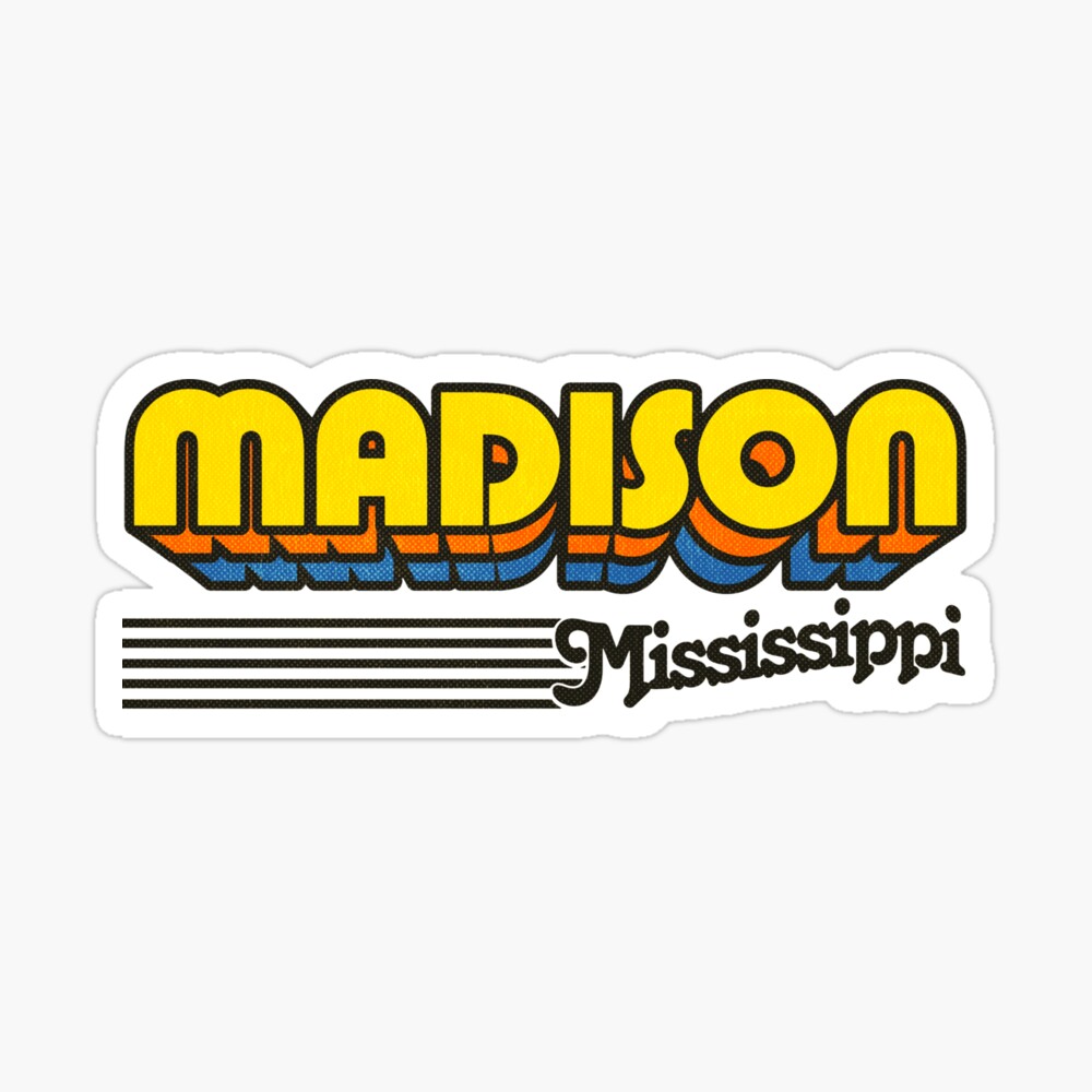 Madison, Mississippi | Retro Stripes Sticker