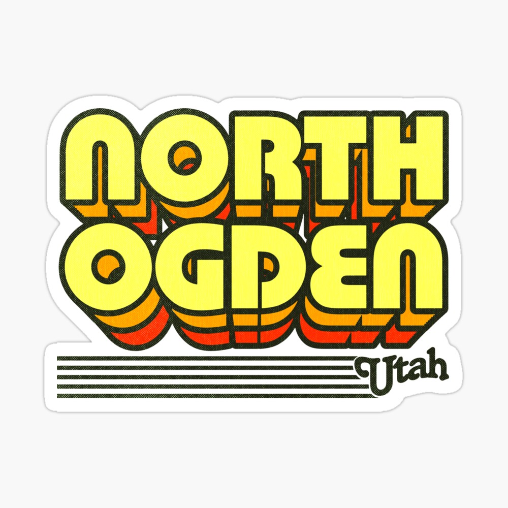 North Ogden, Utah | Retro Stripes Sticker