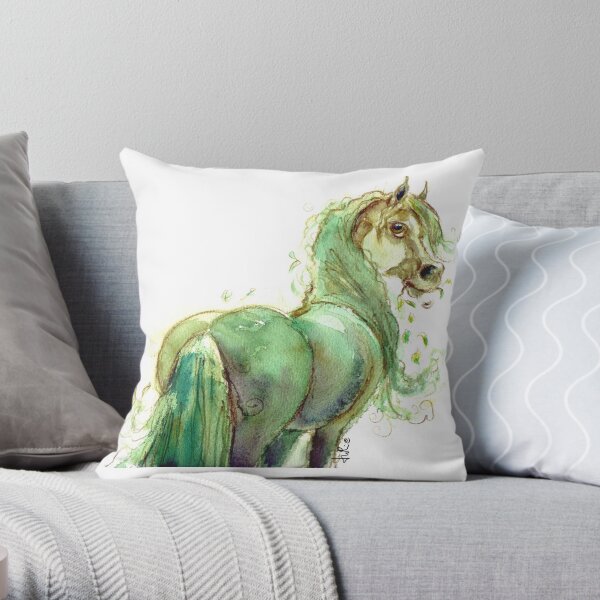 Green Attitude Throw Pillow