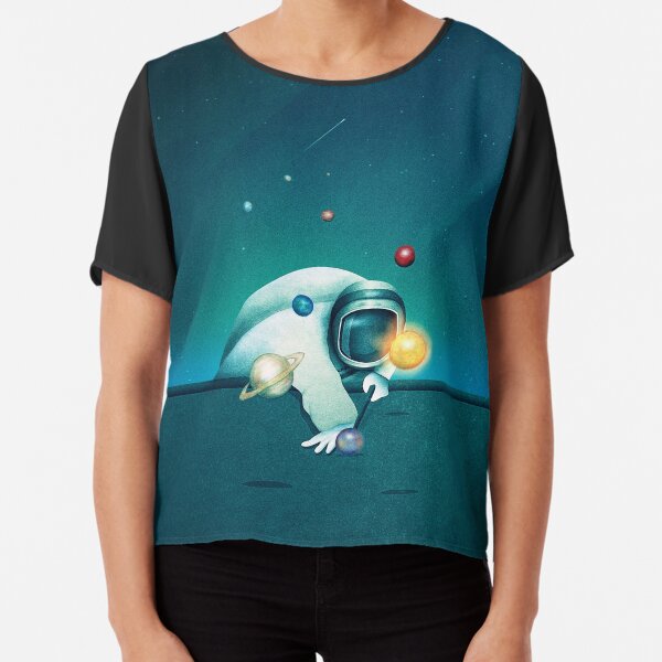 Astronaut Billards Chiffon Top