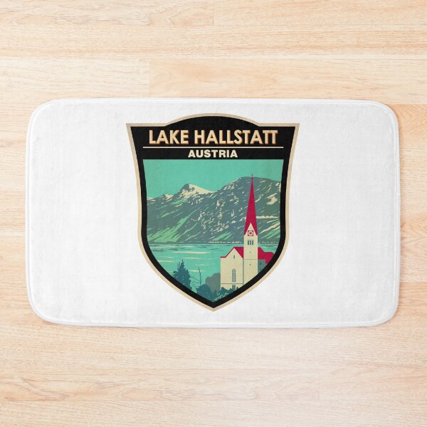 Item preview, Lake Hallstatt Austria Travel Art Badge designed and sold by KrisSidDesigns.