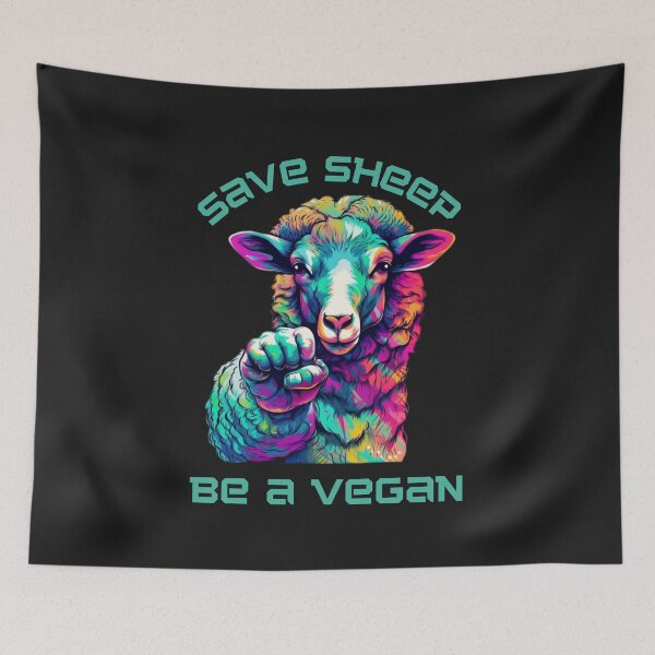 Item preview, save sheep, be a Vegan, Anti-vegan t-shirts, Vegan designed and sold by FabrikPrint.