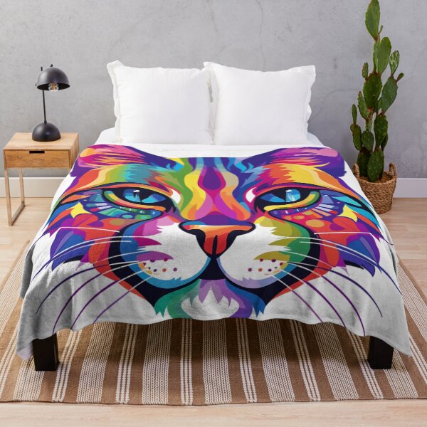 Item preview, Rainbow coloured cat designed and sold by SleepySquirrel.