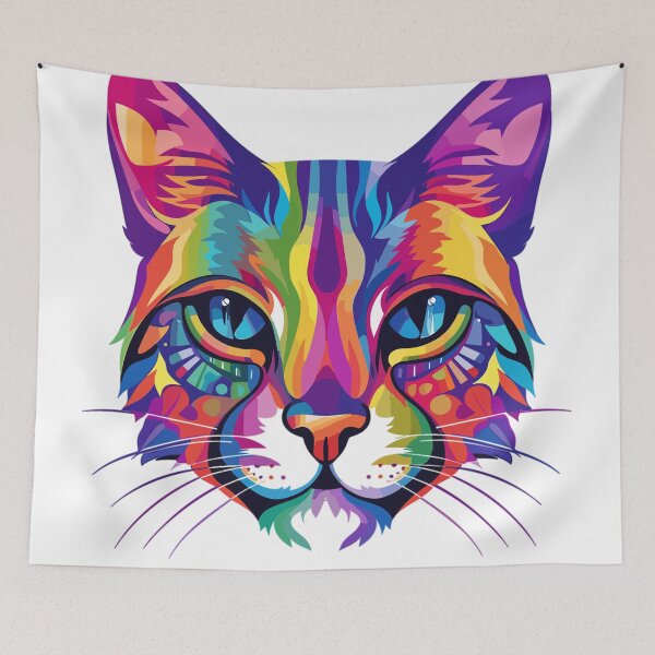 Item preview, Rainbow coloured cat designed and sold by SleepySquirrel.