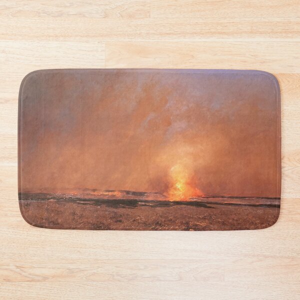 Item preview, Fire Burning Landscape Vintage Oil Painting designed and sold by GalleryDigitals.