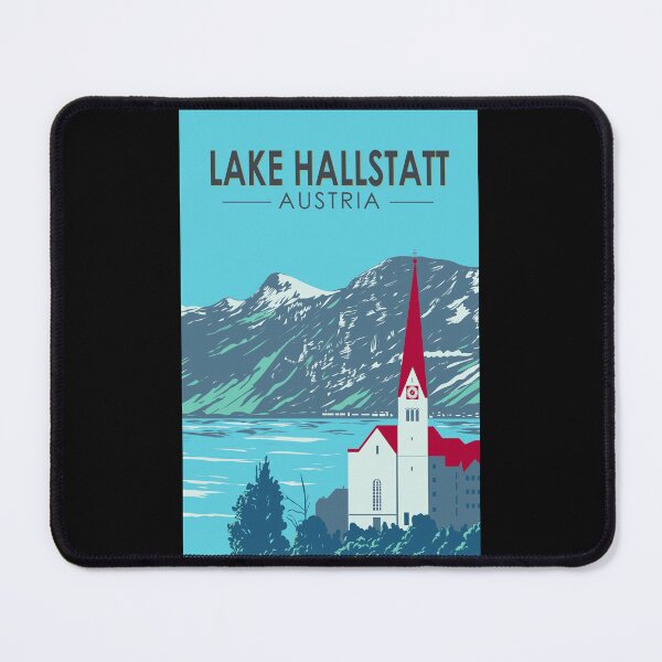 Item preview, Lake Hallstatt Austria Travel Art Vintage designed and sold by KrisSidDesigns.