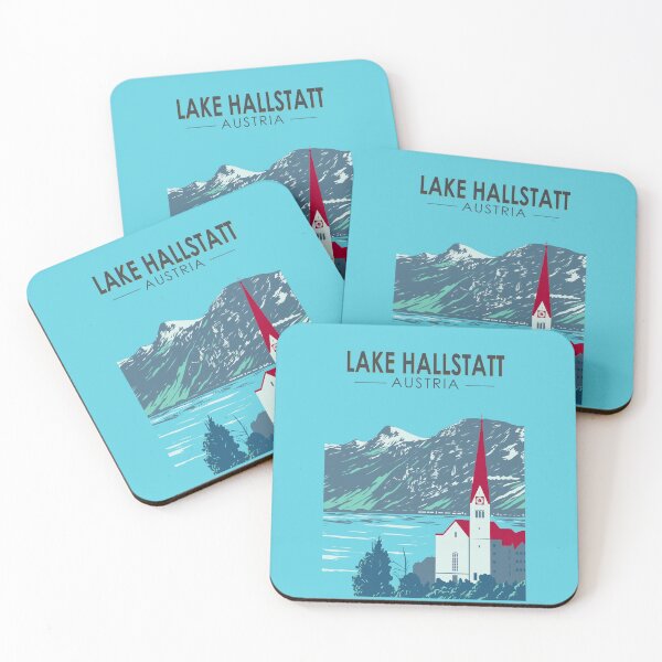 Item preview, Lake Hallstatt Austria Travel Art Vintage designed and sold by KrisSidDesigns.