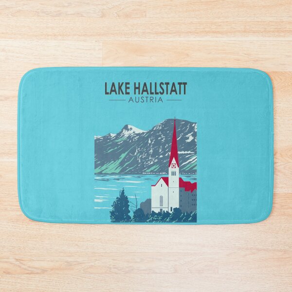 Item preview, Lake Hallstatt Austria Travel Art Vintage designed and sold by KrisSidDesigns.
