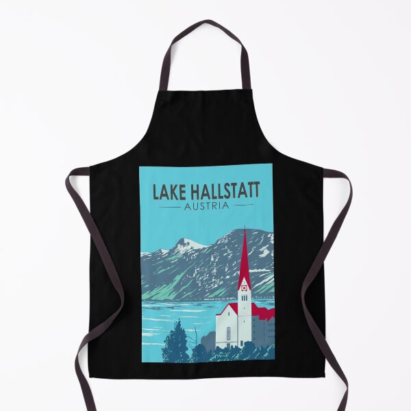 Item preview, Lake Hallstatt Austria Travel Art Vintage designed and sold by KrisSidDesigns.