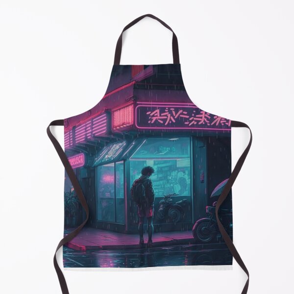 Aperçu de l'œuvre Futuristic Cyberpunk Cafe créée et vendue par TMDNE.