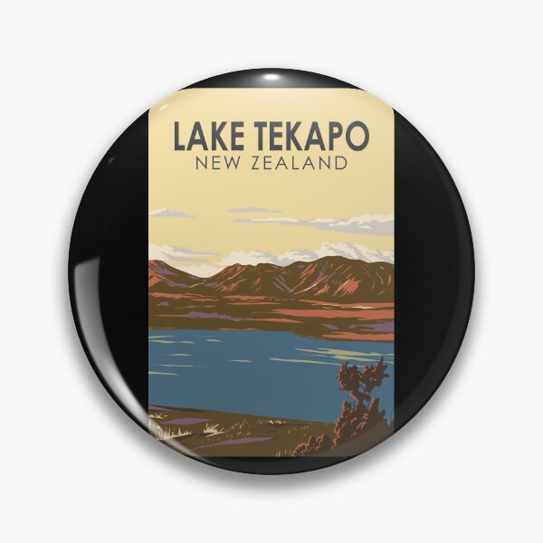 Artikelvorschau, Lake Tekapo Neuseeland Reisekunst Vintage entworfen und verkauft von KrisSidDesigns.