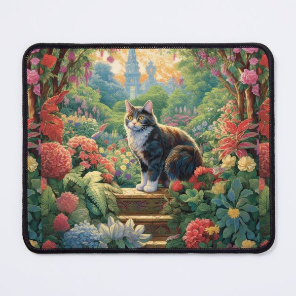 Item preview, Cat Botanical Garden designed and sold by floral-print.