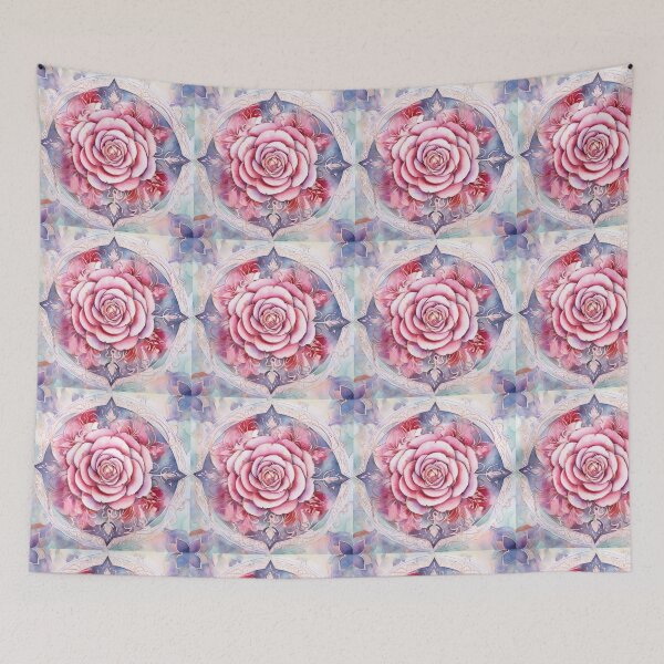 Item preview, Rose Harmony | A mozaic tile pattern design mandala inspired designed and sold by KameliaStudio.
