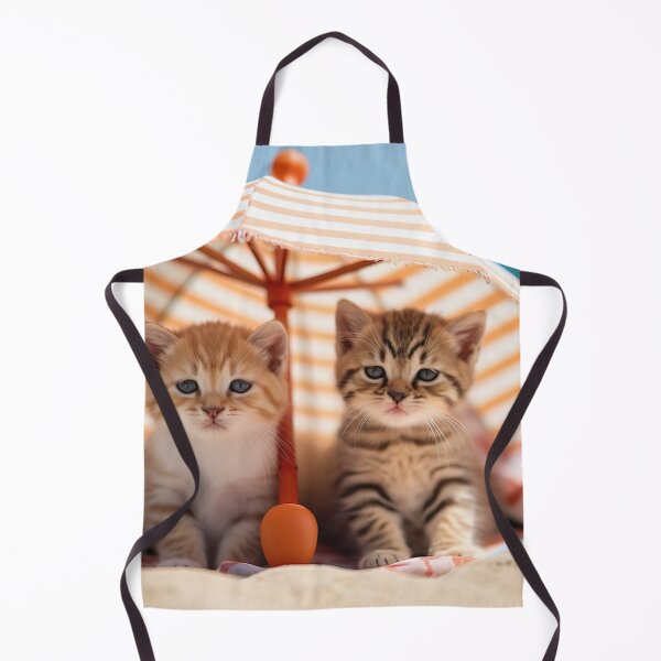 Item preview, adorable kittens at the beach under an umbrella designed and sold by jerbiz.