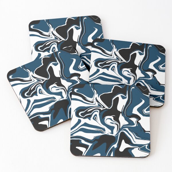 Item preview, Blue black white swirl abstract design -  designed and sold by Crep Customs.