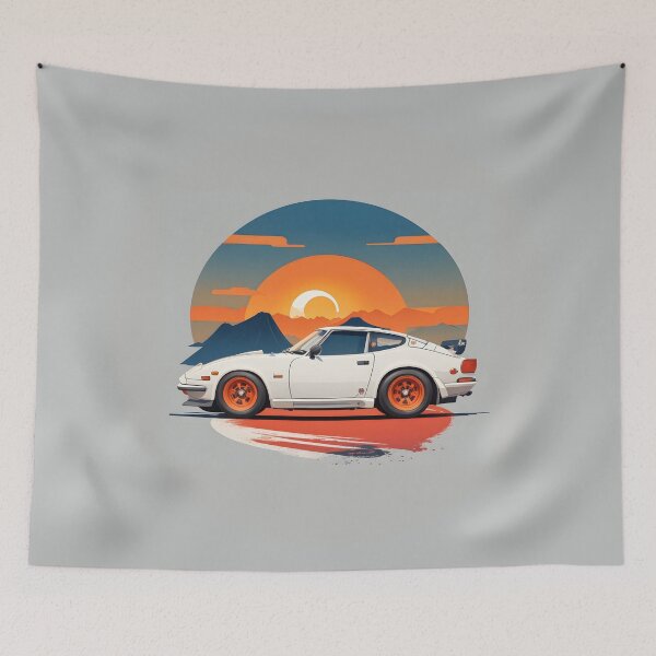Item preview, Ai Generated Retro JDM Dutsun 240z designed and sold by AiArtMerch.