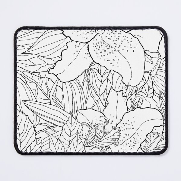 Item preview, Hibiscus Flowers and Leaves Line work designed and sold by sarahsshop-.