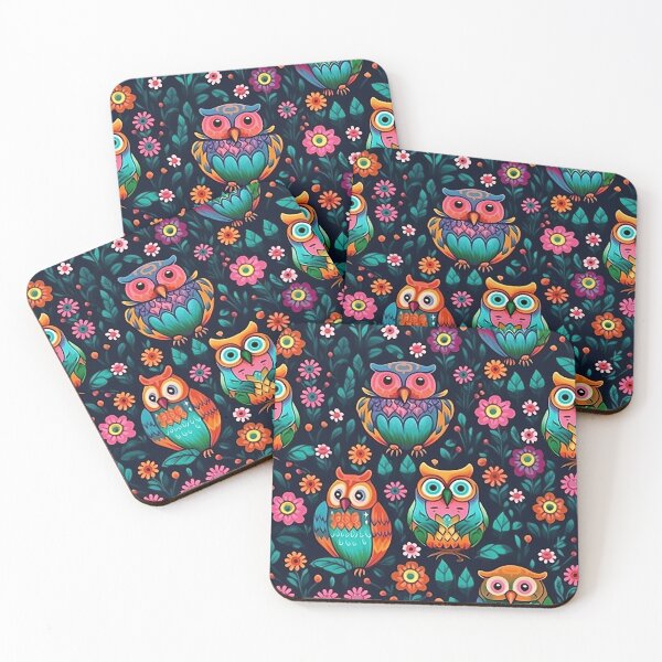 Item preview, Owls Amongst the Flowers designed and sold by ZombieLH.