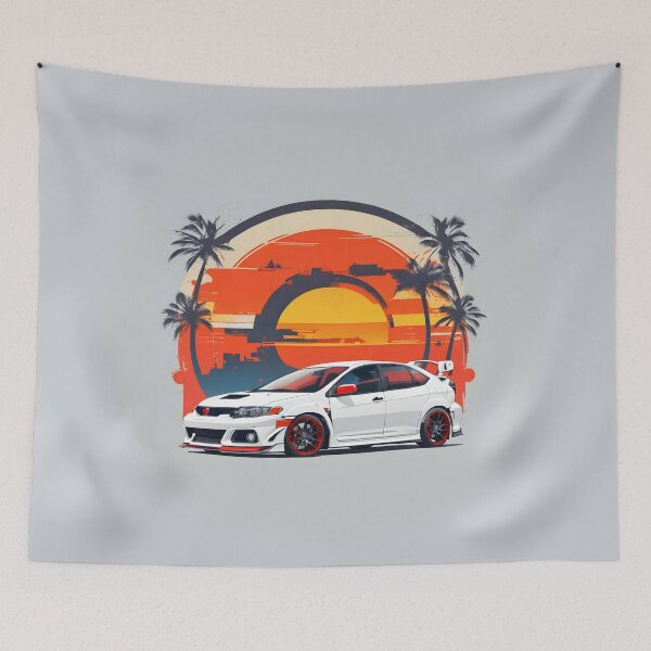 Aperçu de l'œuvre Ai Generated Retro JDM Honda Civic Type R créée et vendue par AiArtMerch.