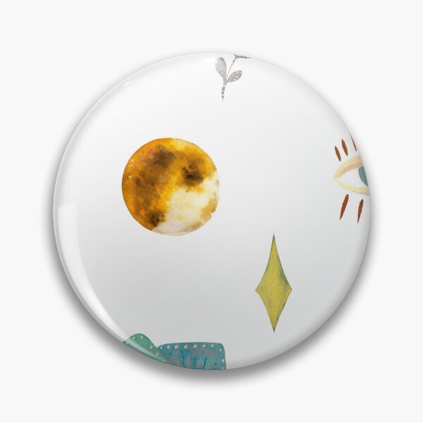 Item preview, Tarot candle moon mystic pattern watercolor sketch designed and sold by Yana Mustafina | Boho Soulful Designs.