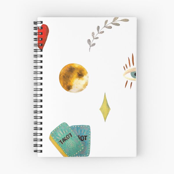 Item preview, Tarot candle moon mystic pattern watercolor sketch designed and sold by Yana Mustafina | Boho Soulful Designs.